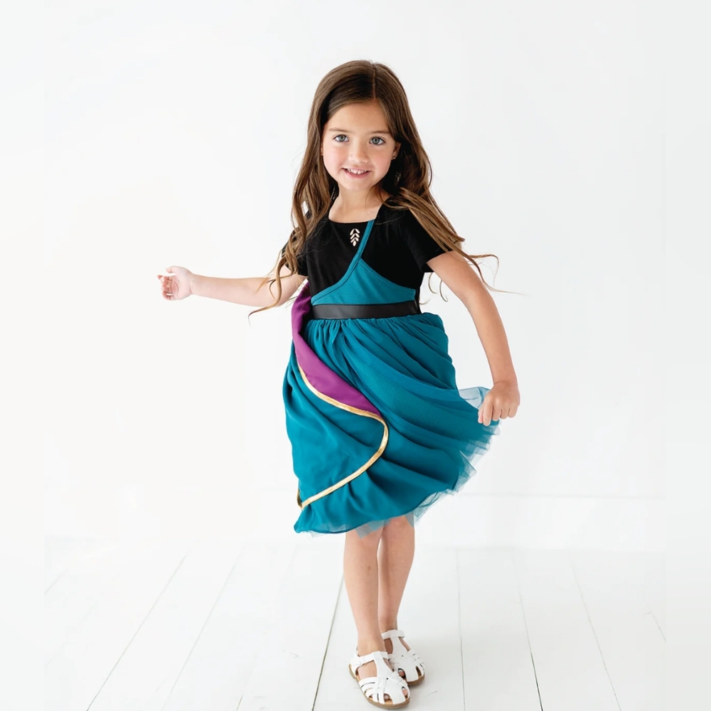 Taylor Joelle Teal Gown with Cape Size 2